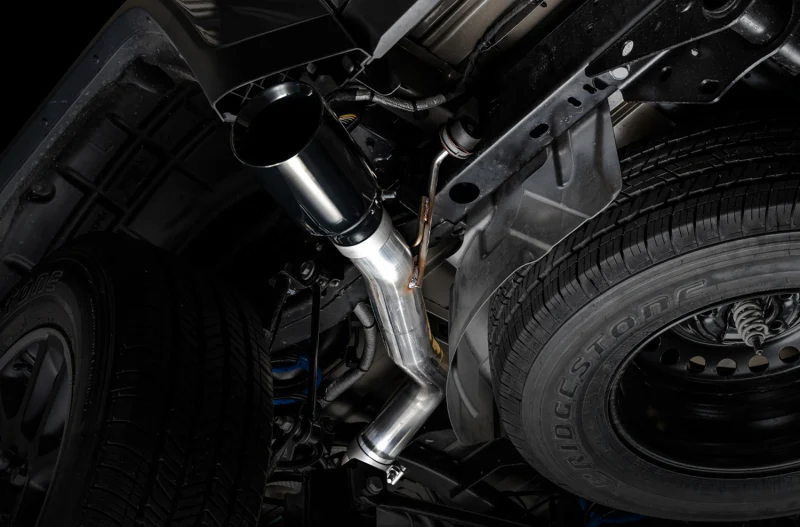 AWE Tuning 20-21 Jeep Gladiator JT 3.6L Tread Edition Cat-Back Single Side Exhaust - Diamond Blk Ti - Image 8