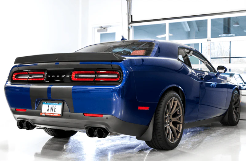 AWE Tuning 2015+ Dodge Challenger 6.4L/6.2L SC Track Edition Exhaust - Quad Diamond Black Tips - Image 3