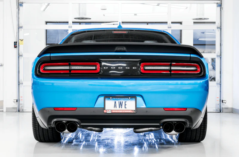 AWE Tuning 2015+ Dodge Challenger 6.4L/6.2L SC Track Edition Exhaust - Quad Diamond Black Tips - Image 5