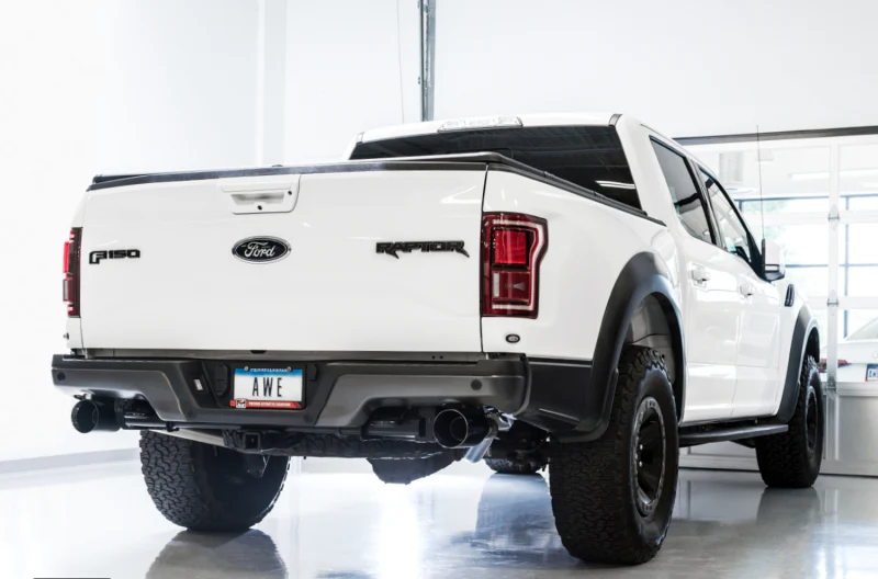 AWE Tuning 2017+ Ford Raptor 0 FG Performance Exhaust System - w/ Diamond Black Tips - Image 2