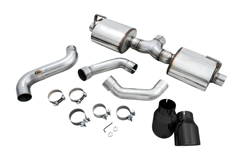 AWE Tuning 2018+ Jeep Wrangler JL/JLU Tread Edition Axle-Back Dual Exhaust - Diamond Black Tips - Image 11