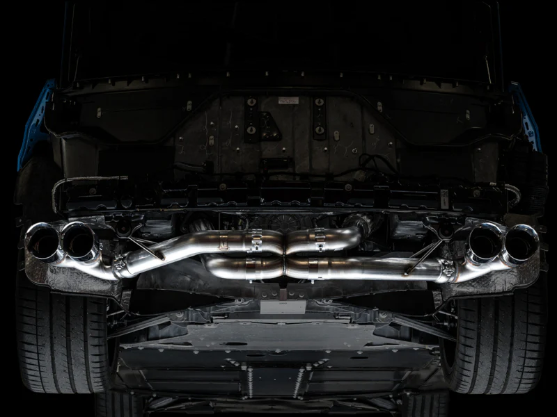 AWE Tuning 2020 Chevrolet Corvette (C8) Track Edition Exhaust - Quad Chrome Silver Tips - Image 7