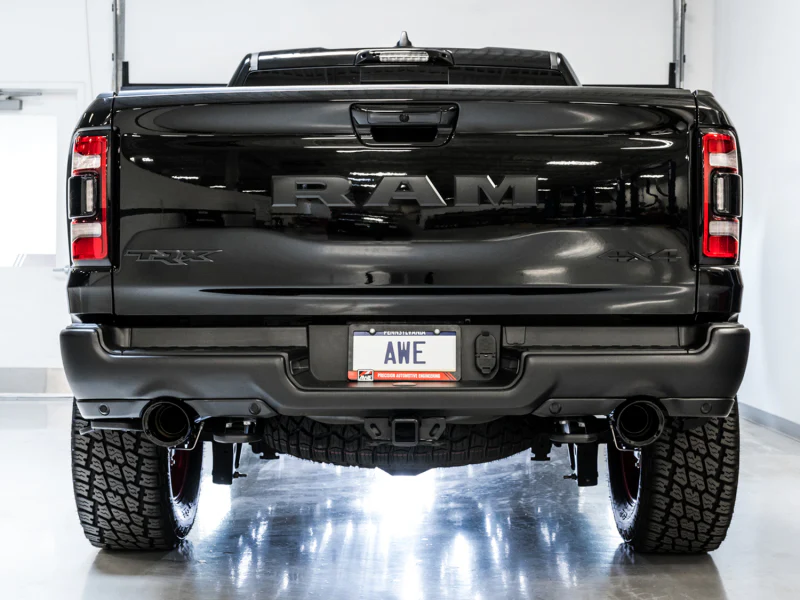 AWE Tuning 2021 RAM 1500 TRX 0FG Cat-Back Exhaust - Diamond Black Tips - Image 4