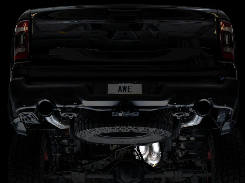 AWE Tuning 2021 RAM 1500 TRX 0FG Cat-Back Exhaust - Diamond Black Tips - Image 9