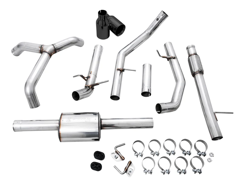 AWE Tuning 4th Gen GM 1500 5.3L 0FG Catback Split Rear Exit (Flat Bumper) - Dual Diamond Tips - Image 9