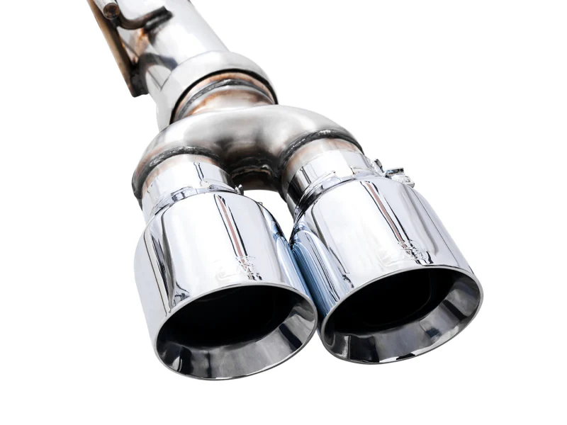 AWE Tuning 4th Gen GM 1500 6.2L 0FG Catback Split Rear Exit (w/ Bumper Cutouts) - Quad Chrome Tips - Image 10