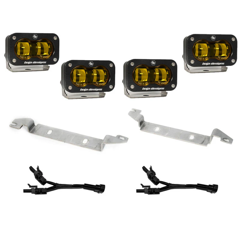 Baja Designs 2022+ Toyota Tundra S2 SAE OEM Fog Light Replacement Kit - Amber - Image 2