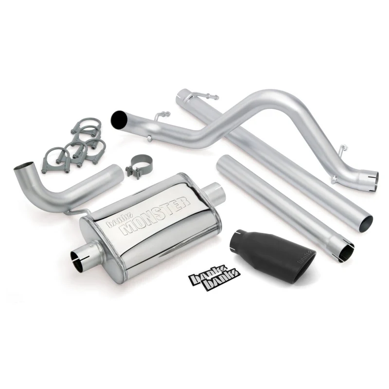 Banks Power 07-11 Jeep 3.8L Wrangler Unlimited - 4dr Monster Exh Sys - SS Single Exh w/ Black Tip - Image 3