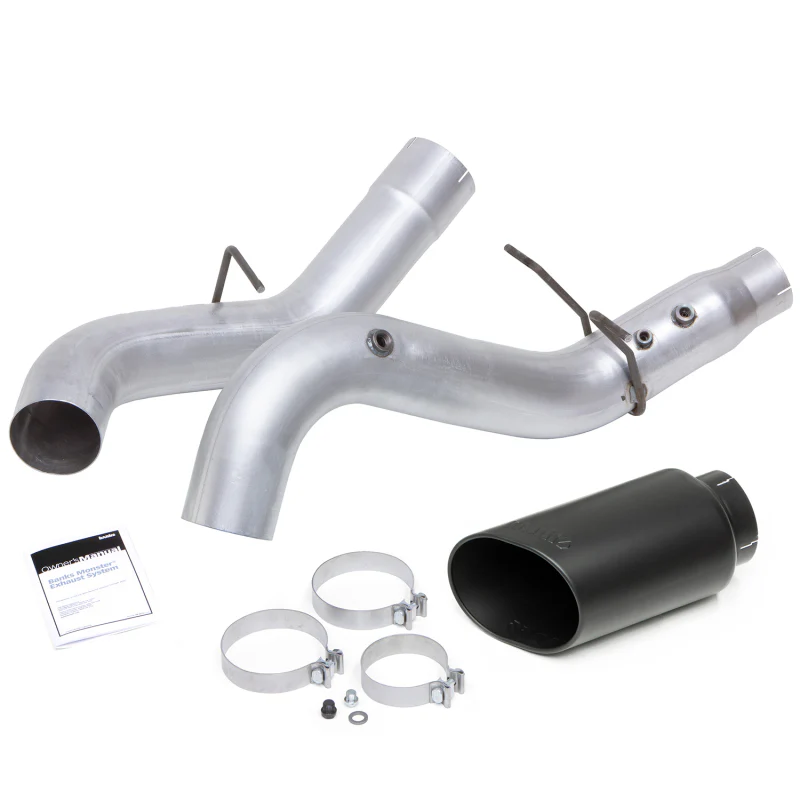 Banks Power 20-21 Chevy/GMC 2500/3500 6.6L Monster Exhaust System - Black Tip - Image 4