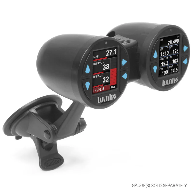 Banks Power Dual Gauge Pod Suction Mount For iDash 1.8 And 52mm Gauges - Image 5