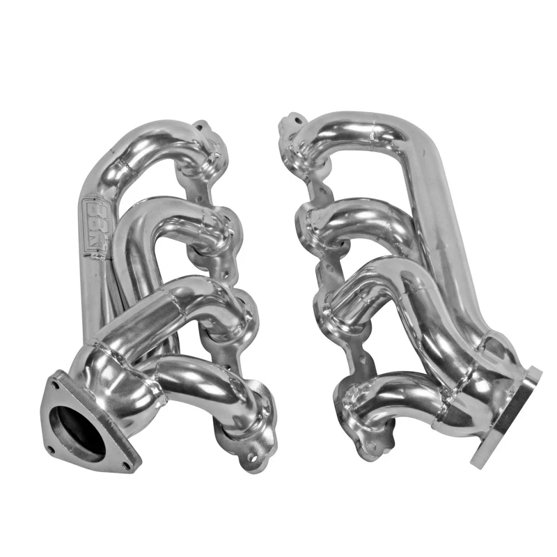 BBK 14-18 GM Truck 5.3/6.2 1 3/4in Shorty Tuned Length Headers - Polished Silver Ceramic - Image 11