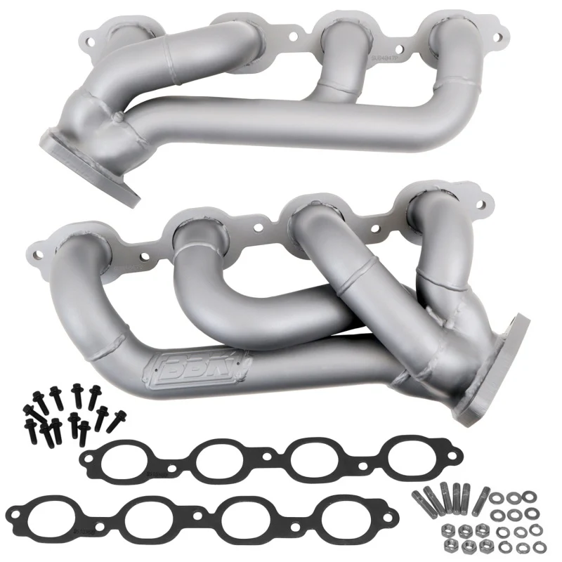BBK 14-18 GM Truck 5.3/6.2 1 3/4in Shorty Tuned Length Headers - Titanium Ceramic - Image 2