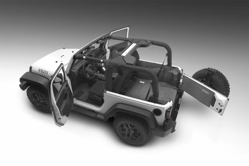 BedRug 07-10 Jeep JK 2Dr Front 3pc Floor Kit (Incl Heat Shields) - Image 3