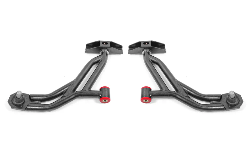 BMR 10-14 Ford Mustang Adj. Lower A-Arms Delrin/Rod End w/ 19mm STD. Ball Joint - Black Hammertone - Image 2