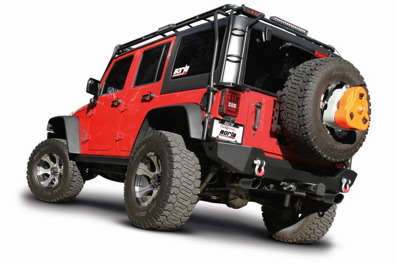 Borla 12-16 Jeep Wrangler 3.6AT/MT 4WD 2+4DR S/ SQ /RL/AC SR 2.5in, 2in Tip 3.5 sqx8 Black Chrome - Image 5