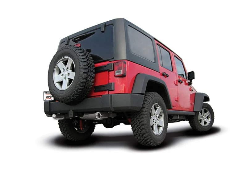 Borla 12-16 Jeep Wrangler 3.6L AT/MT 4WD Single Split Rr Exit Touring Exhaust (rear section only) - Image 6