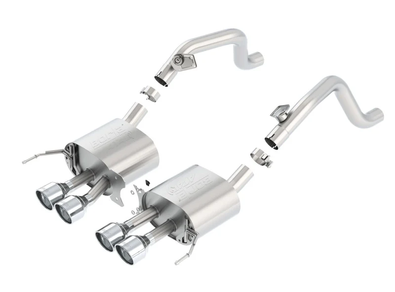 Borla 14-15 Chevy Corvette C7 w/o AFM w/o NPP Atak Rear Section Exhaust Quad Rd RL Tips - Image 2