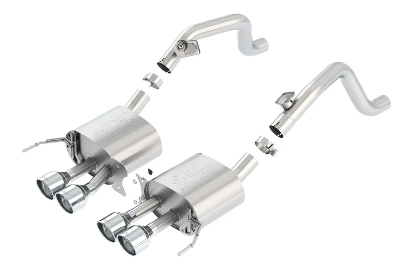 Borla 14-15 Chevy Corvette C7 w/o AFM w/o NPP Atak Rear Section Exhaust Quad Rd RL Tips - Image 3