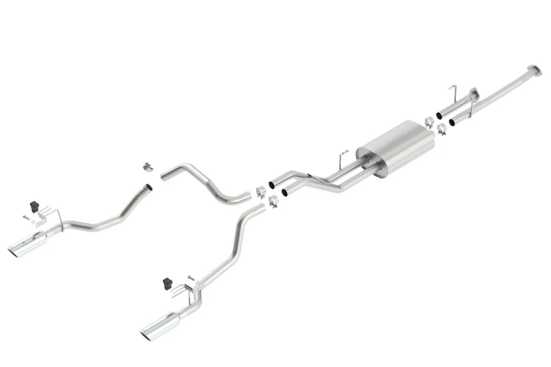 Borla 14-15 Toyota Tundra 4.6L/5.7L Crew Max SB DC SB Touring Cat Back Exhaust Dual Split Rear Exit - Image 2