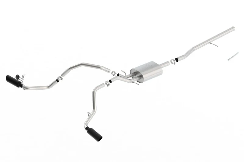 Borla 14-16 Chevrolet Silverado 1500 5.3L ATAK Catback Exhaust w/ Black Chrome Tips - Image 3