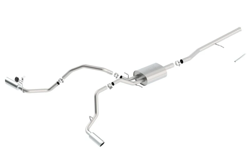 Borla 14 Silv/Sierra C/B Exhaust ATAK 1500 5.3L V8 AT/MT 2&4WD Ext Cab Split Side Exit - Image 3