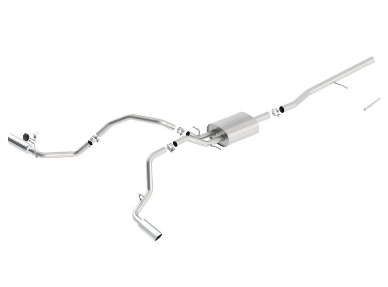 Borla 14 Silv/Sierra C/B Exhaust ATAK 1500 5.3L V8 AT/MT 2&4WD Ext Cab Split Side Exit - Image 4