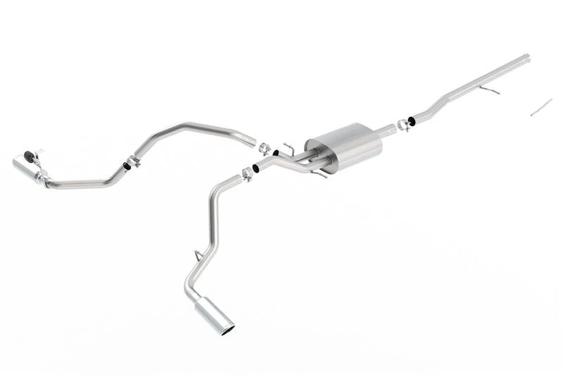 Borla 14 Silv/Sierra C/B Exhaust S-Type 1500 5.3L V8 AT/MT 2&4WD Ext Cab Split Side Exit - Image 3