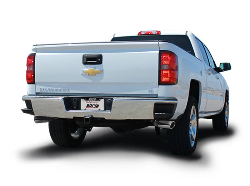 Borla 14 Silv/Sierra C/B Exhaust S-Type 1500 5.3L V8 AT/MT 2&4WD Ext Cab Split Side Exit - Image 5