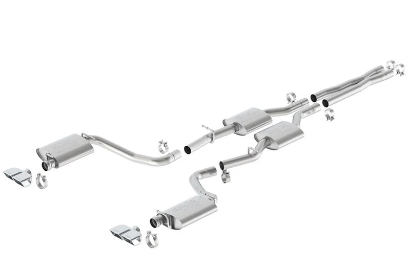 Borla 15-16 Dodge Challenger R/T 5.7L Dual Rectangle Angle Cut Dual Split Rear Exit ATAK Exhaust - Image 3