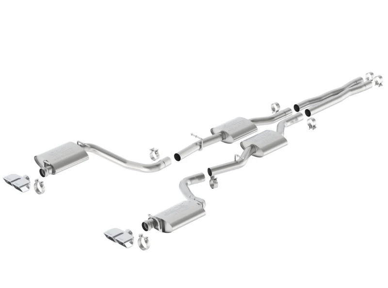 Borla 15-16 Dodge Challenger R/T 5.7L Dual Rectangle Angle Cut Dual Split Rear Exit ATAK Exhaust - Image 4