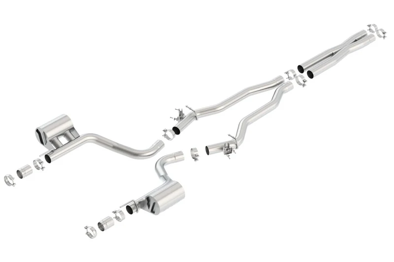 Borla 15-16 Dodge Charger Hellcat 6.2L V8 ATAK Catback Exhaust w/ Valves No Tips Factory Valance - Image 4