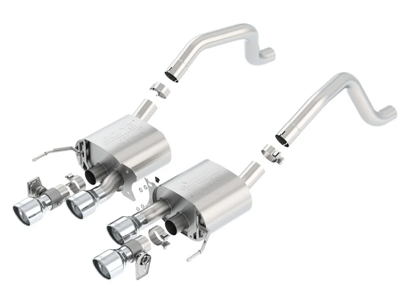 Borla 15 Chevy Corvette C7 ZO6 6.2L w/o AFM w/ NPP ATAK Quad RD RL AC Tips Center Rear Exit Exhaust