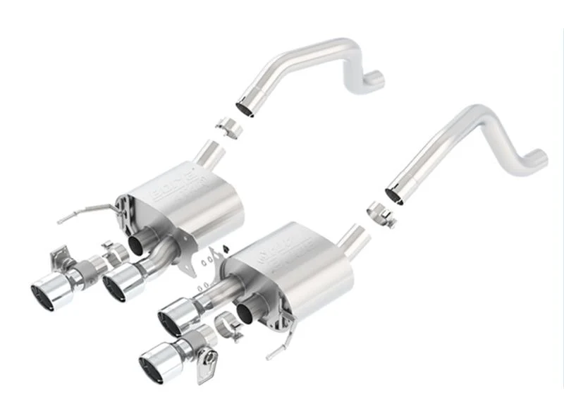 Borla 15 Chevy Corvette C7 ZO6 6.2L w/o AFM w/ NPP ATAK Quad RD RL IC Tips Center Rear Exit Exhaust