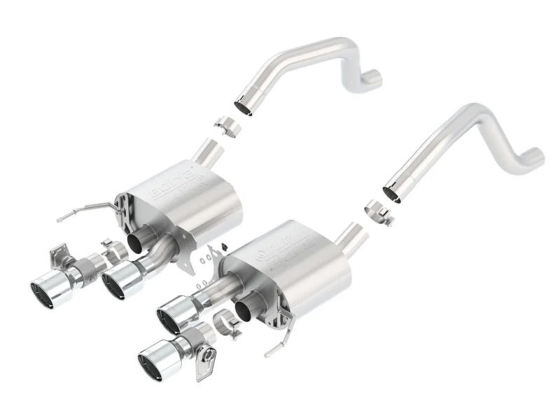 Borla 15 Chevy Corvette C7 ZO6 6.2L w/o AFM w/ NPP ATAK Quad RD RL IC Tips Center Rear Exit Exhaust - Image 2