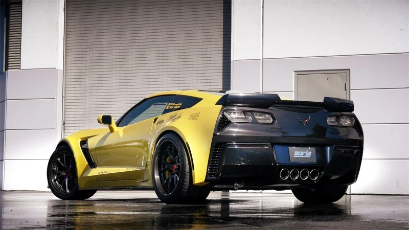 Borla 15 Chevy Corvette C7 ZO6 6.2L w/o AFM w/ NPP ATAK Quad RD RL IC Tips Center Rear Exit Exhaust - Image 7