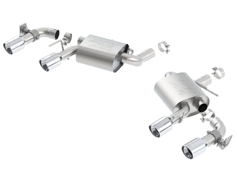 Borla 16 Chevy Camaro SS 6.2L w/ Dual NPP Atak Quad RD RL Tips Dual Exit Rear Section Exhaust - Image 4