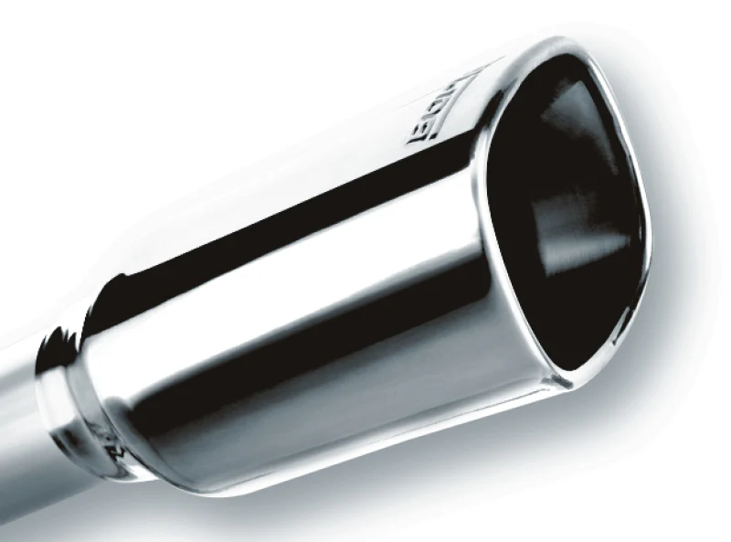 Borla 2.25in Inlet 3.28in x 3.5in Square Rolled Angle Cut x 7.88in Long Exhaust Tip - Image 2