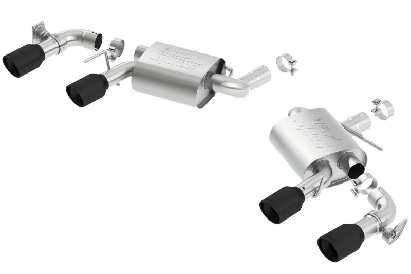 Borla 2016 Chevy Camaro V8 SS AT/MT ATAK Rear Section Exhaust w/ Dual Mode Valves Ceramic Black - Image 2