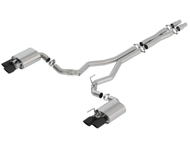 Borla 2018 Ford Mustang GT 5.0L AT/MT 3in ATAK Catback Exhaust Black Chrome Tips w/ Valves - Image 5