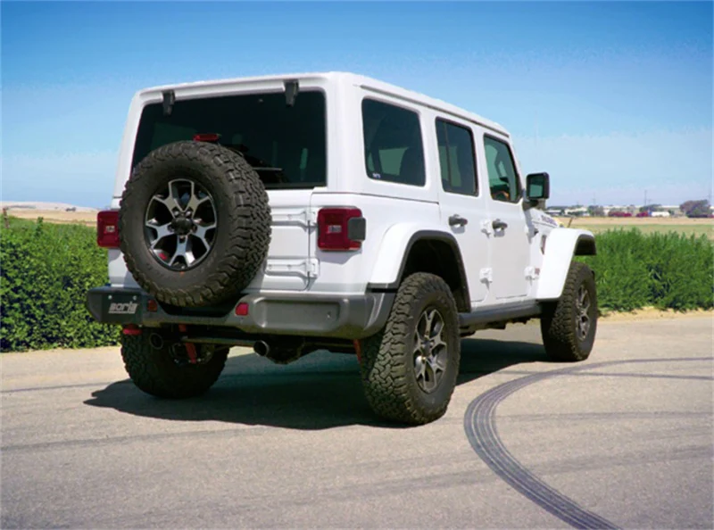 Borla 2018 Jeep Wrangler JL/JLU 3.6L 2DR/4DR Touring SS Axle Back Black Coated Exhaust w/3.5in Tips - Image 3