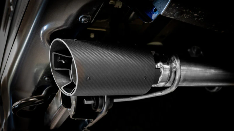 Borla 21-23 Ford Raptor 3in Tail Pipe Kit 4.5in Tip - Carbon Fiber Black Anodized - Image 2