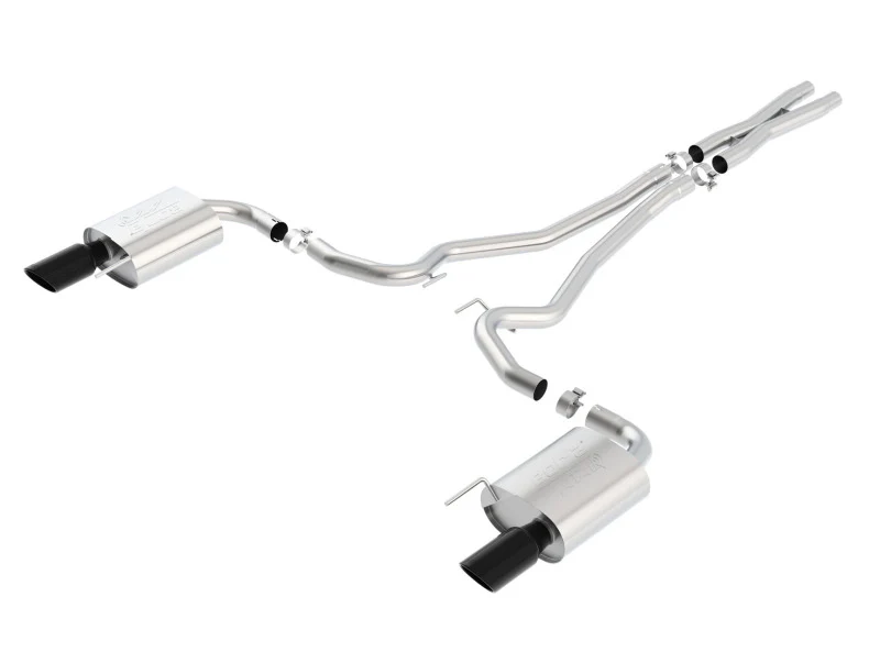 Borla Atak S Cat-Back 15-17 Ford Mustang GT 5.0L V8 MT/AT 2.5in pipe 4in tip (Black Chrome) - Image 3