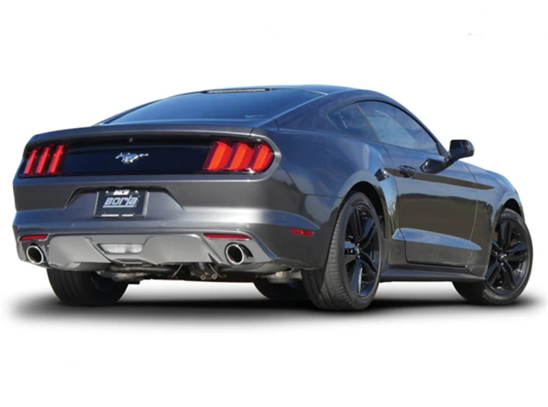 Borla Cat Back 15-17 Ford Mustang 3.7L V6 MT/AT 2.25in Pipe 4in Single Round Rolled Tips - Image 5