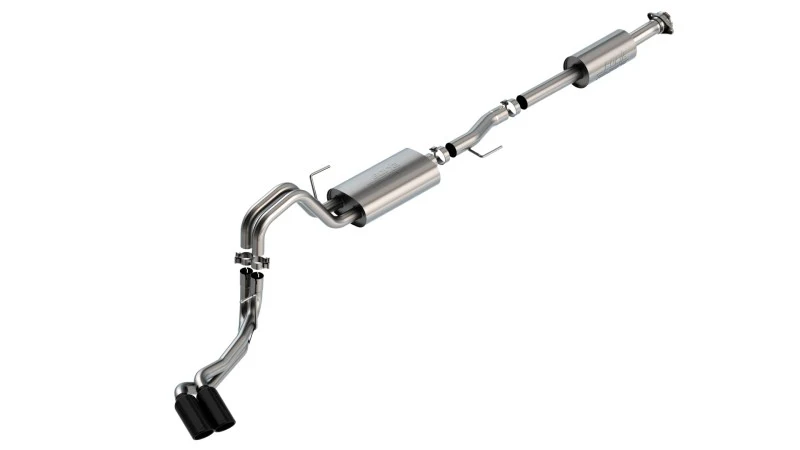 Borla F-150 2021 5.0L 4dr CC SB EC STB Lariat/KR/Pltnm/LTD 3/2.25 DSE Cat-Back Touring BLK CHR Tips - Image 4