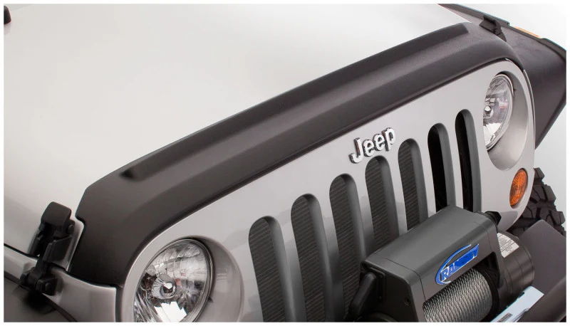 Bushwacker 07-18 Jeep Wrangler (JK) / (JK) Unlimited Trail Armor Hood Guard - Black - Image 2
