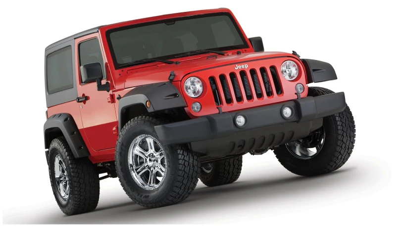 Bushwacker 07-18 Jeep Wrangler Pocket Style Flares 2pc - Black - Image 4