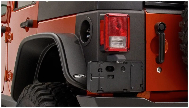 Bushwacker 07-18 Jeep Wrangler Trail Armor Rear Corners - Black - Image 4