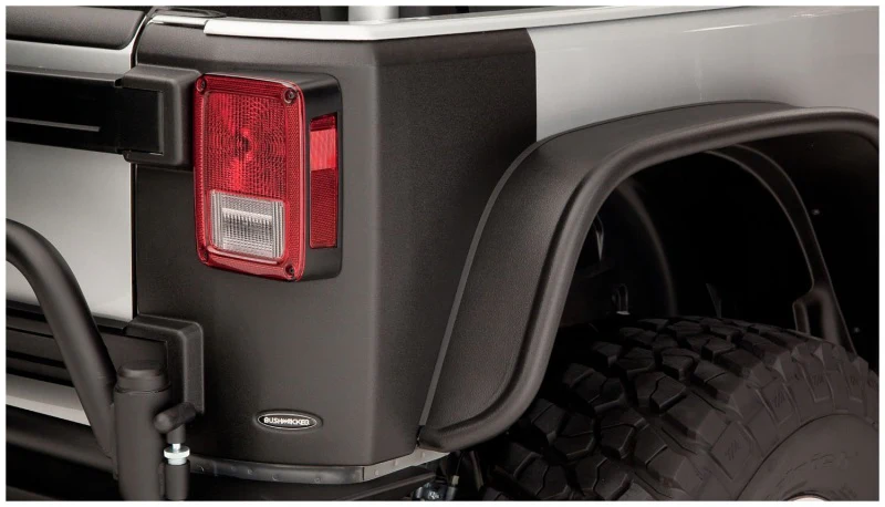 Bushwacker 07-18 Jeep Wrangler Trail Armor Rear Corners - Black - Image 3