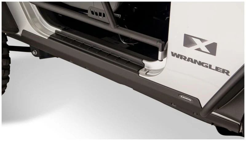 Bushwacker 07-18 Jeep Wrangler Trail Armor Rocker Panel and Sill Plate Cover - Black - Image 4