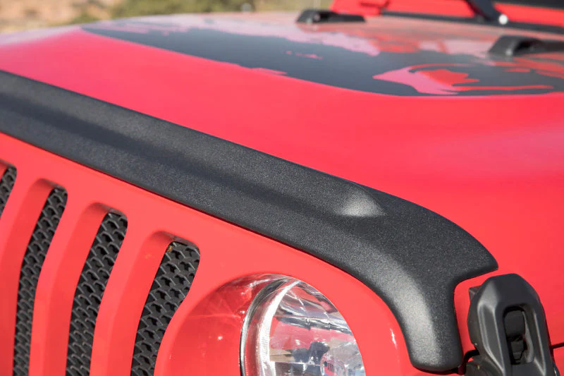 Bushwacker 18-19 Jeep Wrangler Rubicon/Sport//Unlimited/Sport S Hood Stone Guard- Black - Image 3